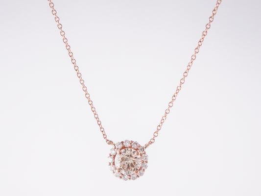 Rose Gold Necklace w/ 1.00 Carat Diamond