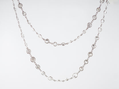 Necklace Modern 20.90 Round Brilliant Cut Diamonds in Platinum