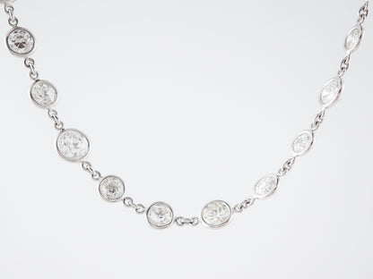 Necklace Modern 20.90 Round Brilliant Cut Diamonds in Platinum