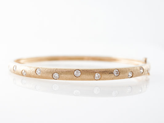 Old European Diamond Bracelet in 14k Yellow Gold