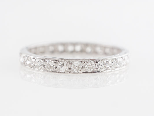 Old European Diamond Eternity Band in Platinum