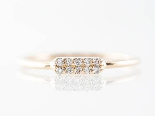 Pave Cluster Diamond Right Hand Ring in 14k Yellow Gold