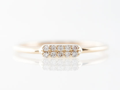 Pave Cluster Diamond Right Hand Ring in 14k Yellow Gold