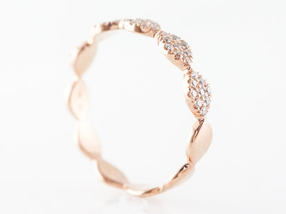Rose Gold Pave Diamond Cluster Ring in 18k