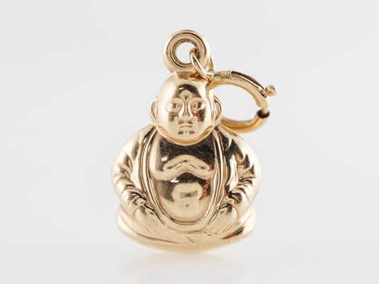 Pendant Charm Meditating Buddha in 14k Yellow Gold