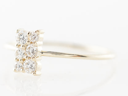 Yellow Gold Diamond Cluster Ring in 14k