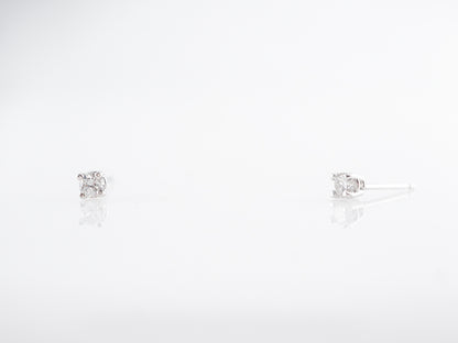 Petite Diamond Stud Earrings in 14k White Gold