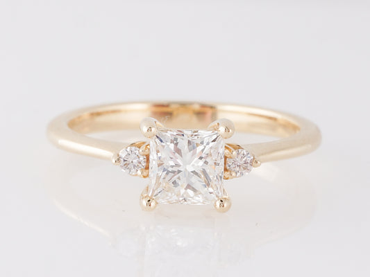 Princess Cut Diamond Solitaire Engagement Ring in 14k