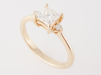 Princess Cut Diamond Solitaire Engagement Ring in 14k