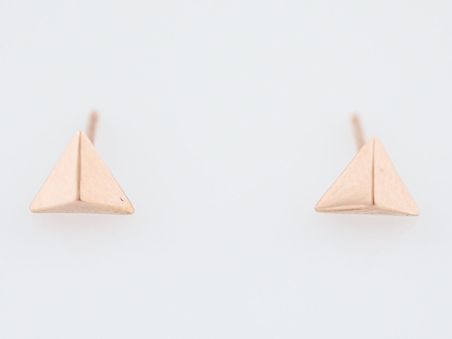 Pyramid Earrings Modern in 14k Rose Gold