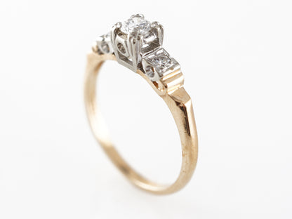 1940's Round Brilliant Cut Diamond Engagement Ring