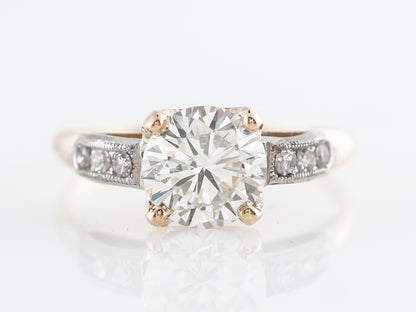 Retro 1940's Diamond Engagement Ring in 14k