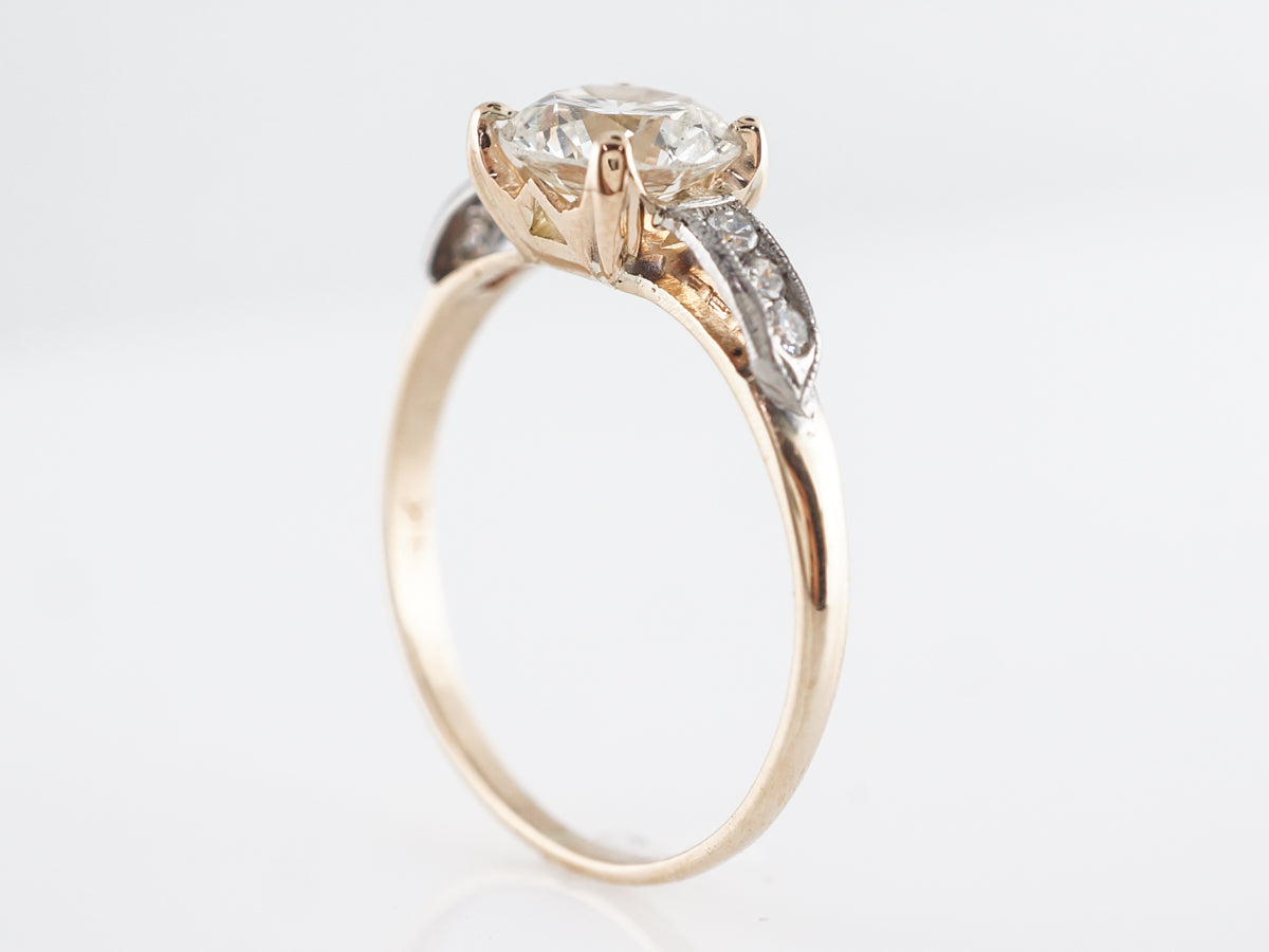 Retro 1940's Diamond Engagement Ring in 14k