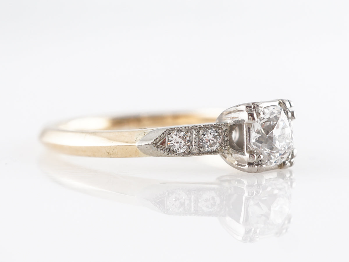 Retro Old European Diamond Engagement Ring in 14k