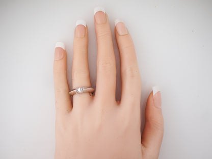 Right Hand Ring Modern .08 Round Brilliant Cut Diamonds in 18k White Gold