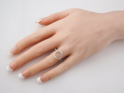 Right Hand Ring Modern .25 Round Brilliant Cut Diamonds in 18k White Gold