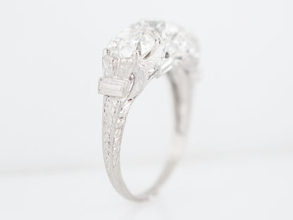 ***RTV***Right Hand Ring Modern 1.01 GIA Round Brilliant Cut Diamond in Platinum