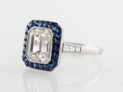 Engagement Ring Modern 1.94 Emerald Cut Diamond in Platinum