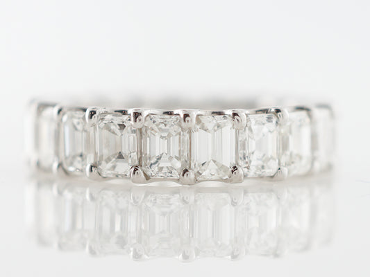 4 Carat Emerald Cut Diamond Eternity Band in Platinum