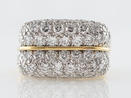 6 Carat Diamond Cocktail Ring in Yellow Gold & Platinum