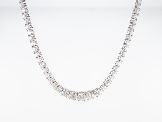 Riviera Necklace Modern 21.65 cttw Old European Cut Diamonds in Platinum