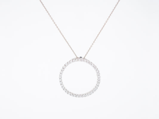 Roberto Coin Necklace Modern .43 Round Brilliant Cut Diamonds in 18k White Gold