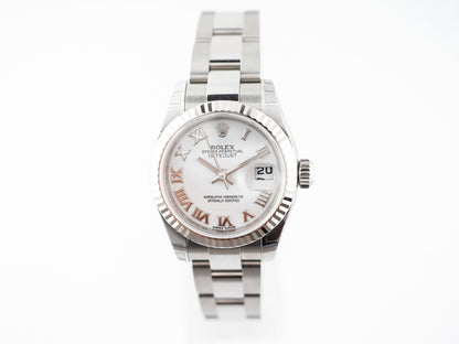 Rolex Datejust Oyster Women's Watch in 18k White Gold & Stainless Steel