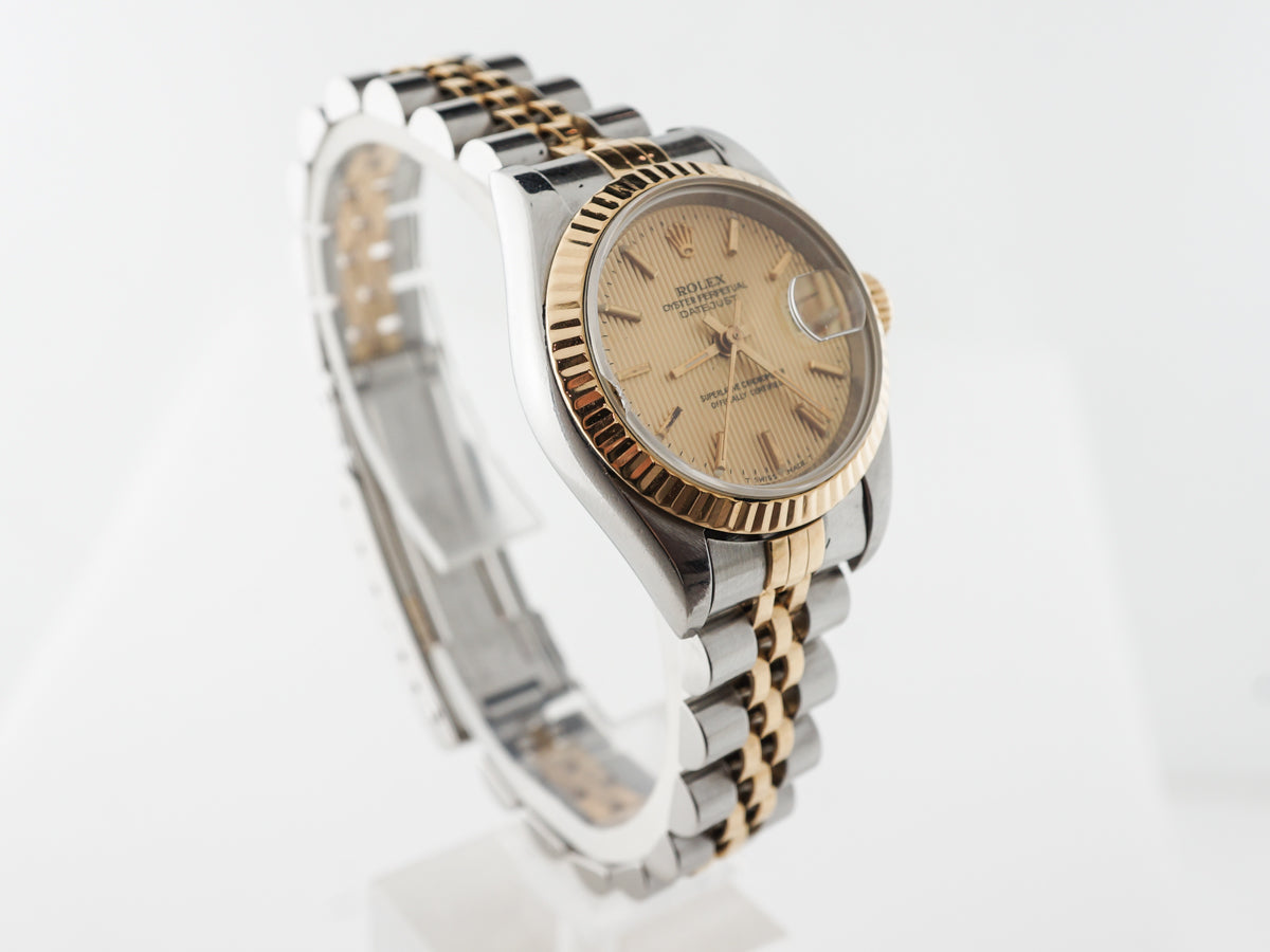 Ladies Rolex Datejust in 18k Yellow Gold & Stainless Steel