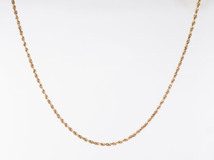 Rope Chain Necklace 18 inches in 14k Yellow Gold
