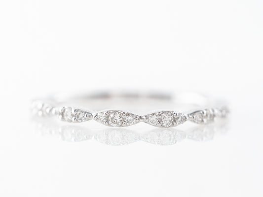 Round Diamond in Marquis Station Wedding Band