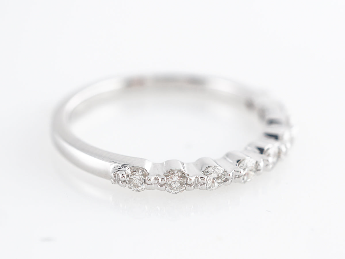 .36 Diamond Wedding Band in 14k White Gold