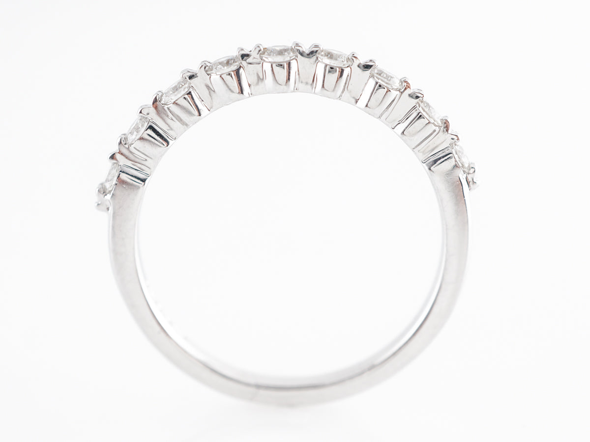 .36 Diamond Wedding Band in 14k White Gold