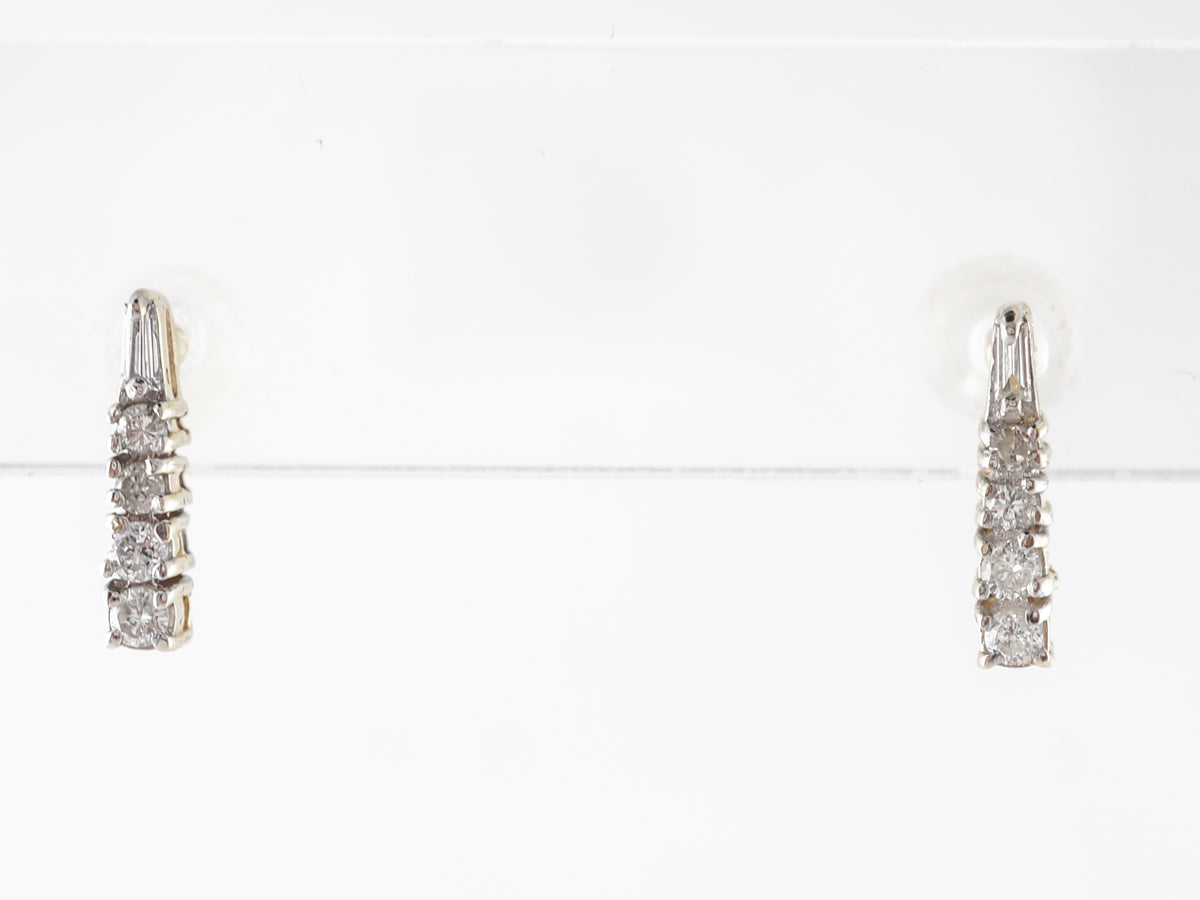 Diamond Stud Earring Climbers in 14k Yellow Gold