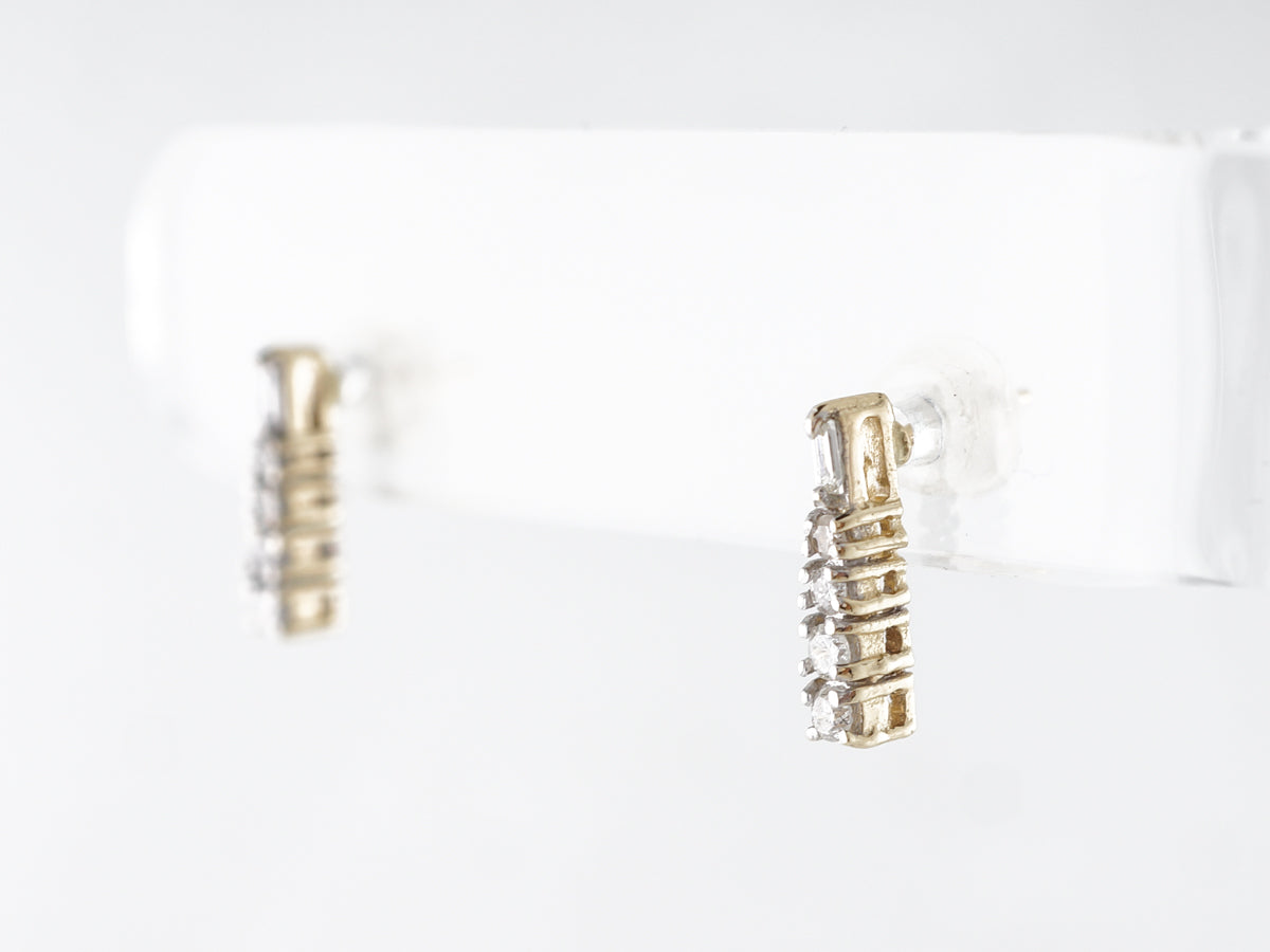 Diamond Stud Earring Climbers in 14k Yellow Gold