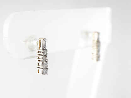 Diamond Stud Earring Climbers in 14k Yellow Gold