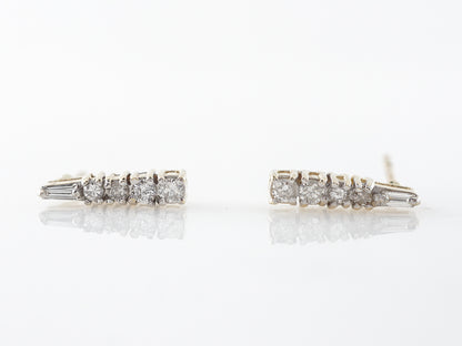 Diamond Stud Earring Climbers in 14k Yellow Gold