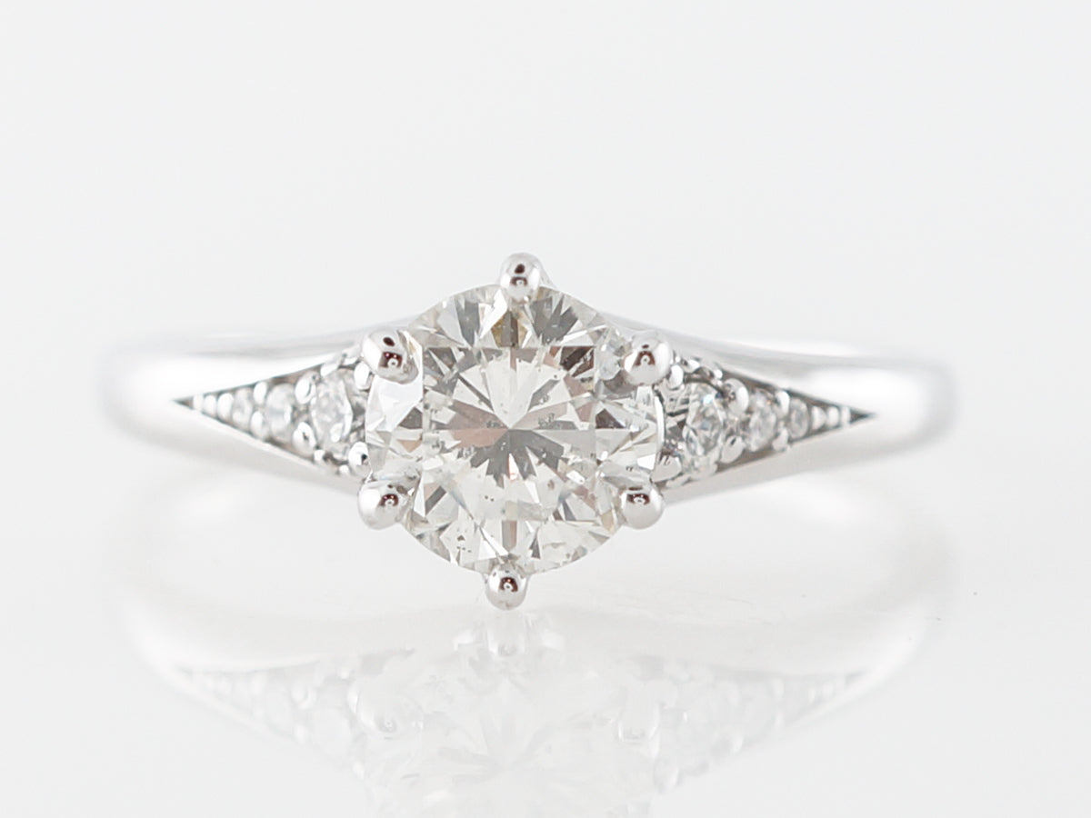 Round Brilliant Solitaire Engagement Ring in White Gold