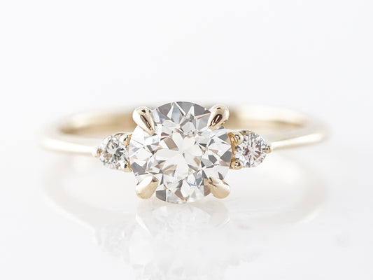 Yellow Gold Solitaire Diamond Engagement Ring in 14k