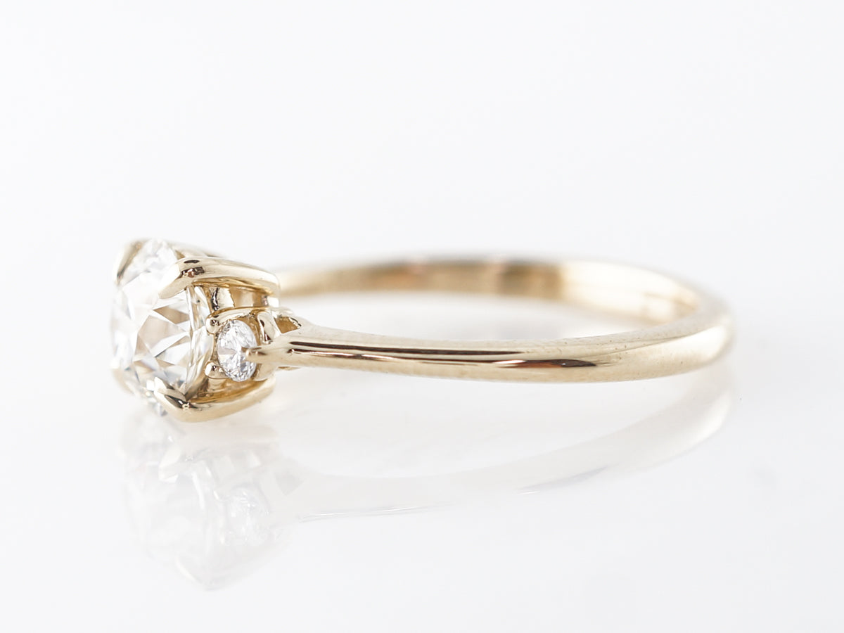 Yellow Gold Solitaire Diamond Engagement Ring in 14k