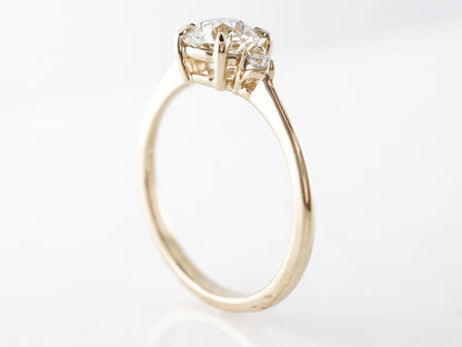 Yellow Gold Solitaire Diamond Engagement Ring in 14k