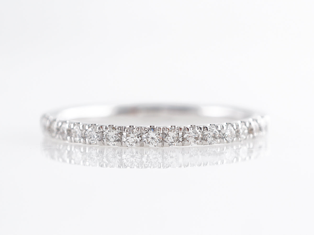 Simple .25 Diamond Band in 14k White Gold