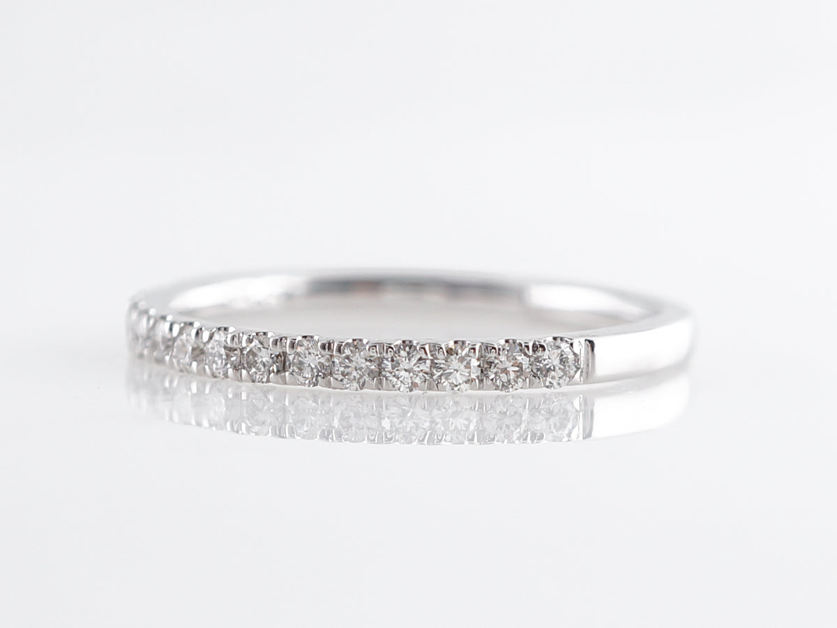 Simple .25 Diamond Band in 14k White Gold