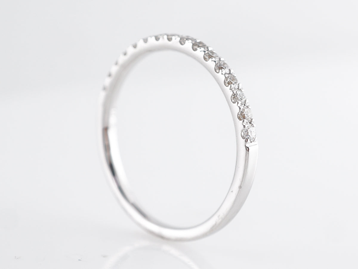 Simple .25 Diamond Band in 14k White Gold