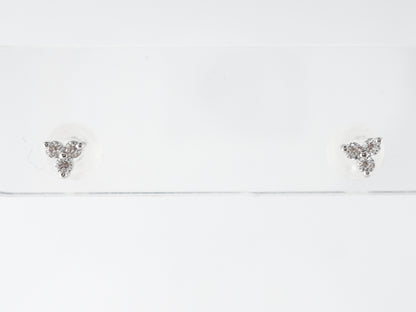 Round Brilliant Diamond Earring Studs in White Gold