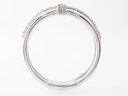 Triple Stacking Ring w/ Diamonds in 14k White Gold