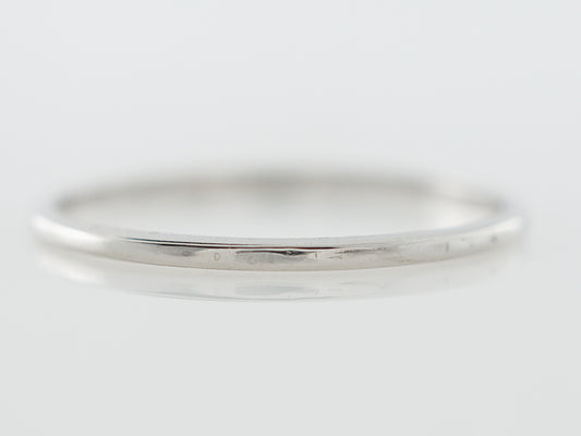 Plain Deco Wedding Band in Platinum w/ Inscription