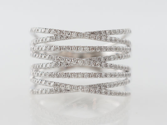 Diamond Stacking Ring in 18 Karat White Gold