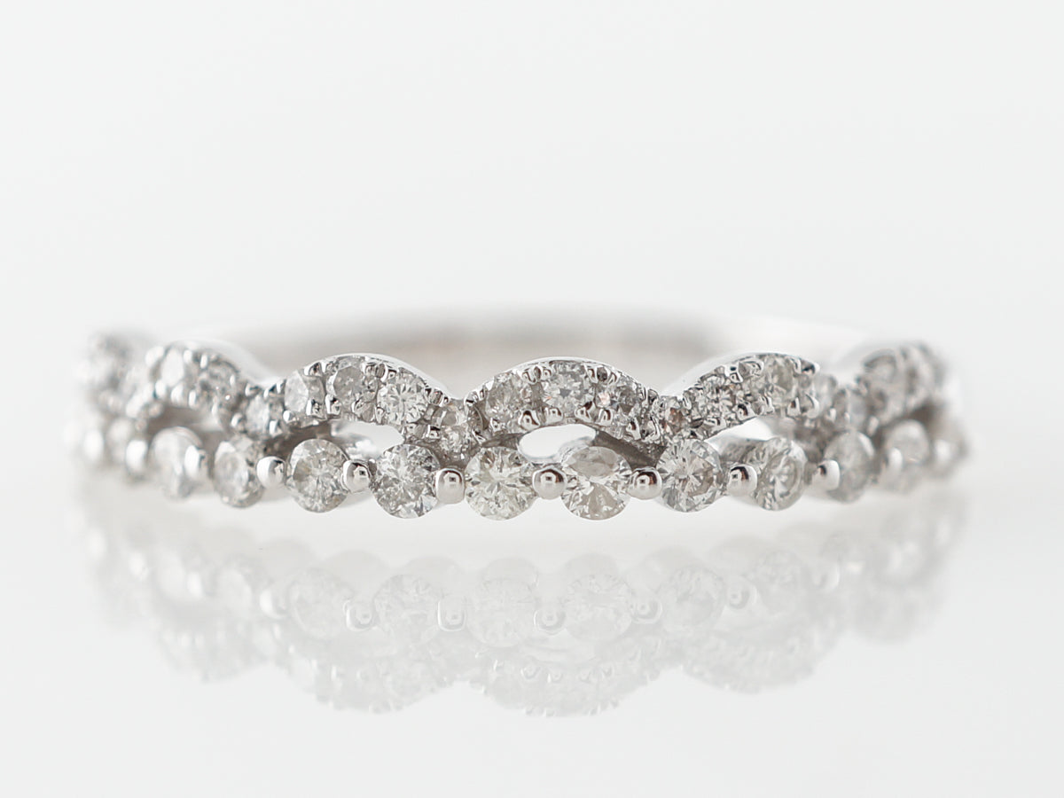 Diamond Stacking Band w/ .32 Carats in White Gold