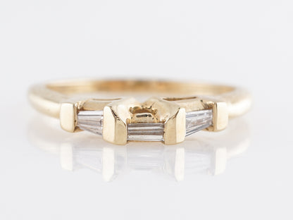 Tapered Baguette Diamond Wedding Band in 14K