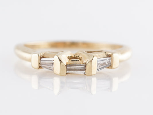 Tapered Baguette Diamond Wedding Band in 14K